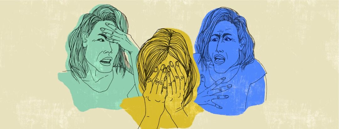 A woman looking distressed